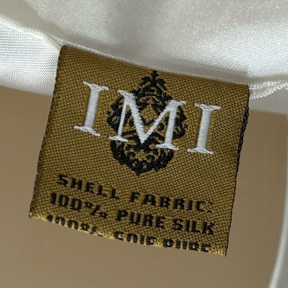 IMi Silk Skirt & Top Set S Cream Rhinestone Trim Formal Women’s 2-Piece Suit - Picture 14 of 14